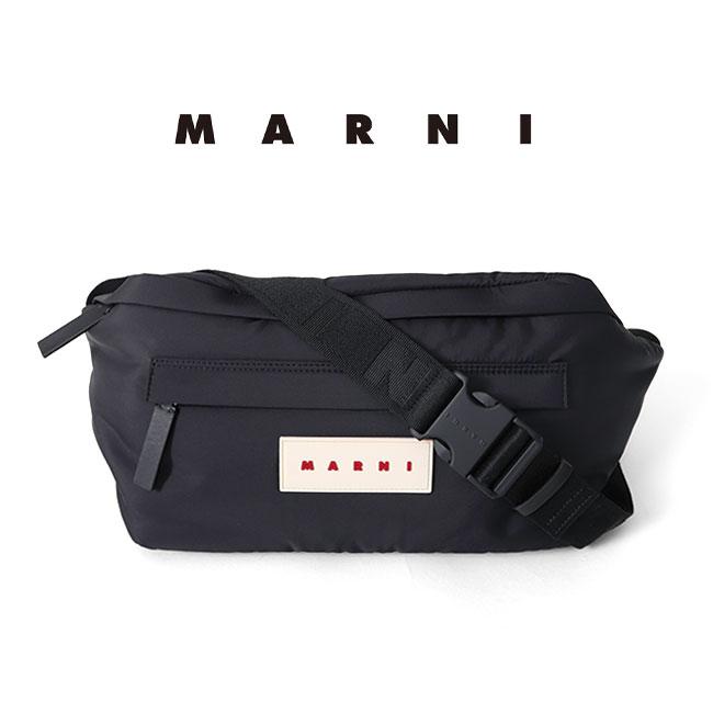 MARNI マルニ ロゴパッチ パフ ラージ ショルダー ベルトバッグ MARNI マルニ ロゴパッチ パフ ラージ ショルダー ベルトバッグ