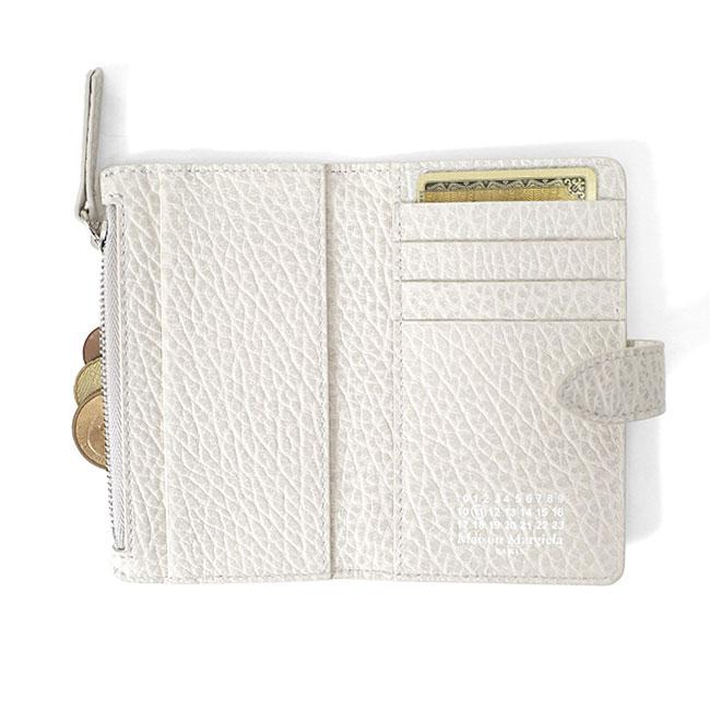 Maison Margiela メゾンマルジェラ グレインレザー カード&コインケース ミニウォレット SA1VX0019 P4455 白 ホワイト 財布 ギフト プレゼントの画像