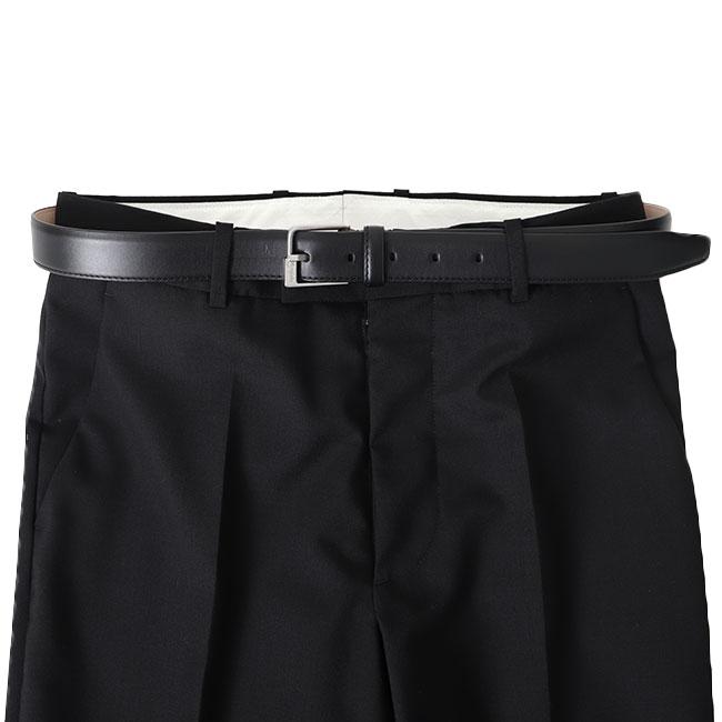 マルタンマルジェラ　黒レザー ベルト メタルバックル Maison Margiela メゾンマルジェラ メタルバックル レザーベルト