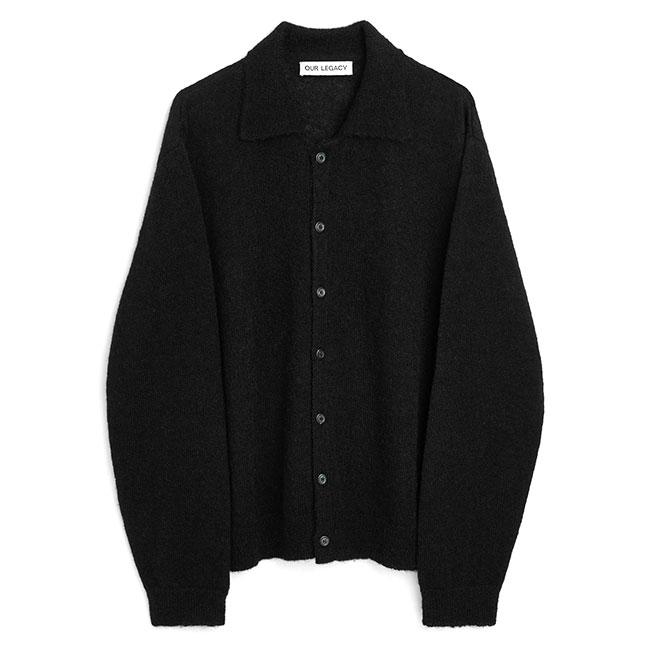 OUR LEGACY 黒 カーディガン OUR LEGACY CARDIGAN BLACK MOHAIR アワレガシー