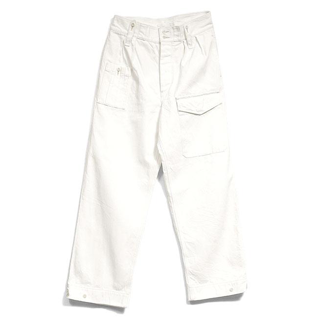 Nigel Cabourn ナイジェルケーボン BRITISH ARMY PANT ホワイトデニム ブリティッシュアーミーパンツ 80520050031 白 カーゴパンツ メンズの画像