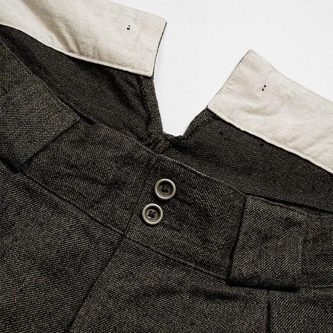 Nigel Cabourn ナイジェルケーボン フレンチワーク ワイドパンツ リネン 80520050002 麻 メンズの画像