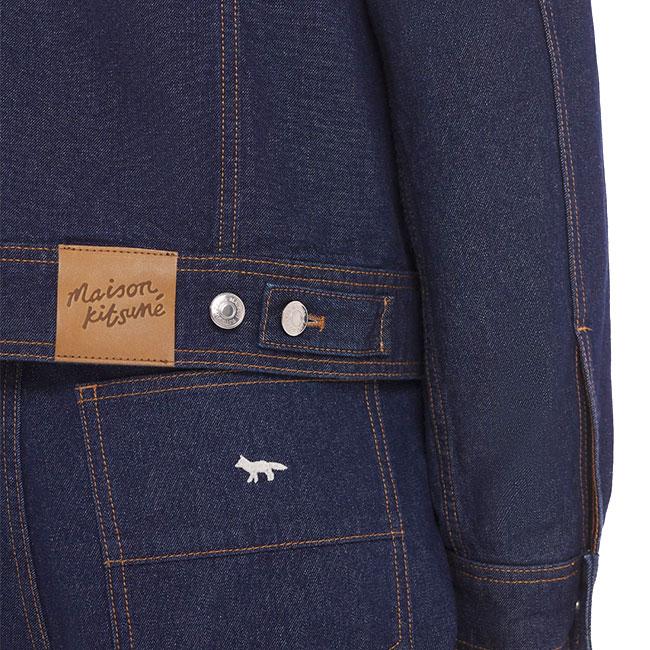 Maison Kitsune メゾンキツネ ロゴ刺繍 デニムジャケット Maison Kitsune メゾンキツネ ロゴ刺繍 デニムジャケット
