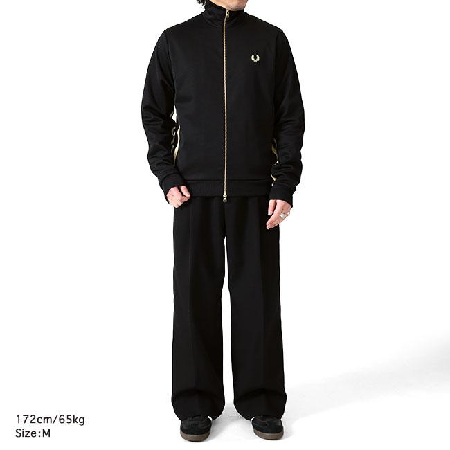 超希少✨FRED PERRY やぎ革　レザージャケット　トラックジャケット　黒 FRED PERRY Soho Neon - Leather Track Jacket （ブラック)（F2388/07