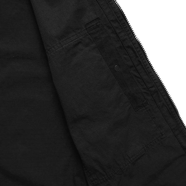 STONE ISLAND ストーンアイランド ガーメントダイ リップストップ ジップアップ オーバーシャツ 1200005 黒 シャツジャケット メンズの画像