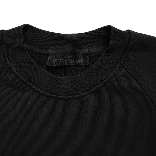 STONE ISLAND GHOST ストーンアイランド ゴースト クルーネック スウェット 6100028 黒 トレーナー メンズの画像