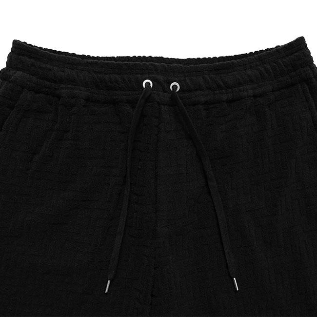 TATRAS パイル地 ショートパンツ ブラック TATRAS タトラス NAVA ナヴァ ジャカード パイル生地 ショーツ