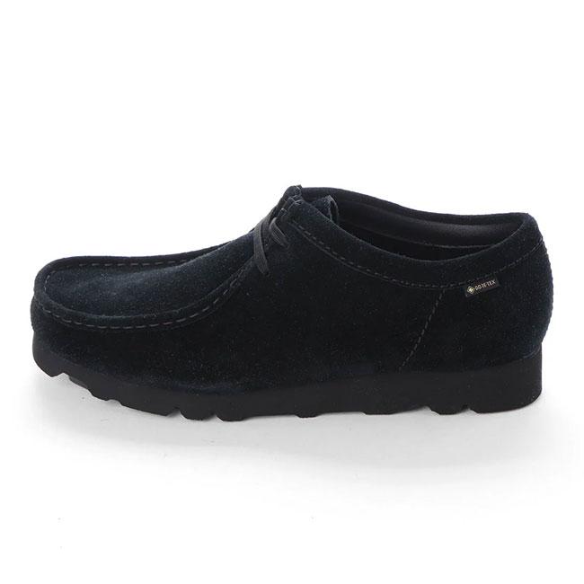 Clarks ブラック スエード モカシン GORE-TEX CLARKS クラークス Wallabee GTX ワラビー ゴアテックス スエード