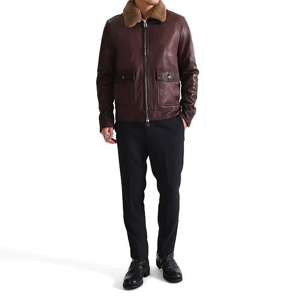 Delan デラン CARL カール A2 ボア付き レザージャケット Delan デラン CARL カール A2 ボア付き レザージャケット