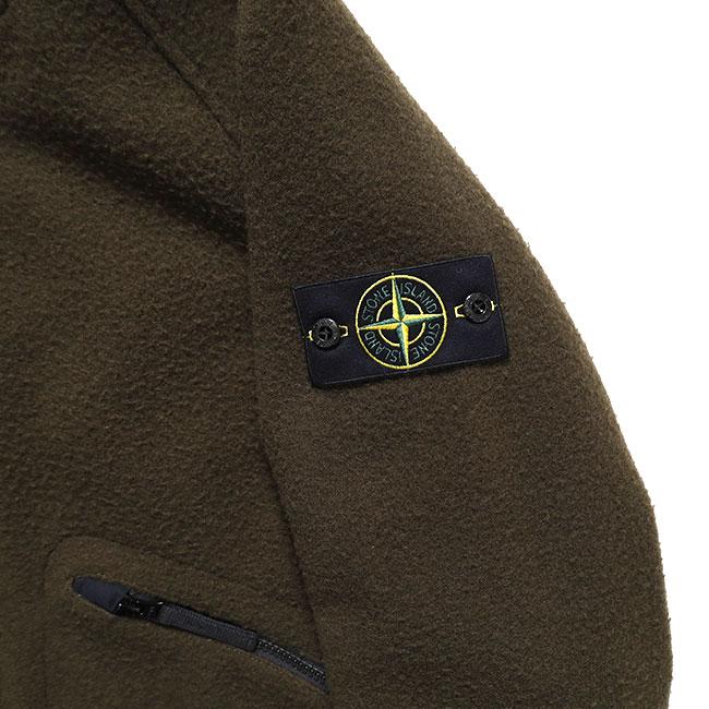 STONE ISLAND ストーンアイランド ボアフリース ウール ボンバージャケット 4100111 MA-1 オリーブ メンズの画像