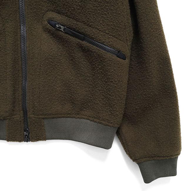STONE ISLAND ストーンアイランド ボアフリース ウール ボンバージャケット 4100111 MA-1 オリーブ メンズの画像