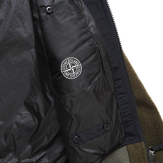 STONE ISLAND ストーンアイランド ボアフリース ウール ボンバージャケット 4100111 MA-1 オリーブ メンズの画像