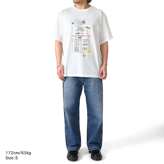 MM6 エムエムシックス メゾンマルジェラ ライブラリー スタンプTシャツ SH0GC0070 M20170 白 ホワイト 半袖Tシャツ メンズの画像