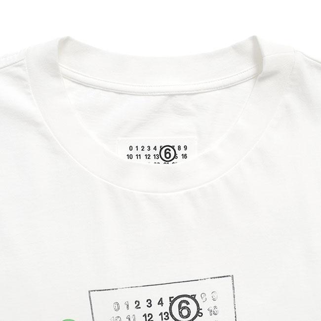 MM6 エムエムシックス メゾンマルジェラ ライブラリー スタンプTシャツ SH0GC0070 M20170 白 ホワイト 半袖Tシャツ メンズの画像
