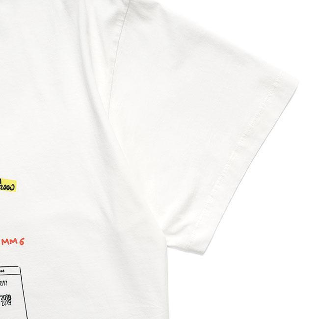 MM6 エムエムシックス メゾンマルジェラ ライブラリー スタンプTシャツ SH0GC0070 M20170 白 ホワイト 半袖Tシャツ メンズの画像