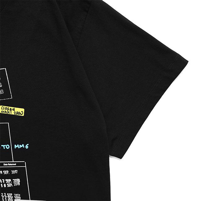 MM6 エムエムシックス メゾンマルジェラ ライブラリー スタンプTシャツ SH0GC0070 M20170 黒 ブラック 半袖Tシャツ メンズの画像