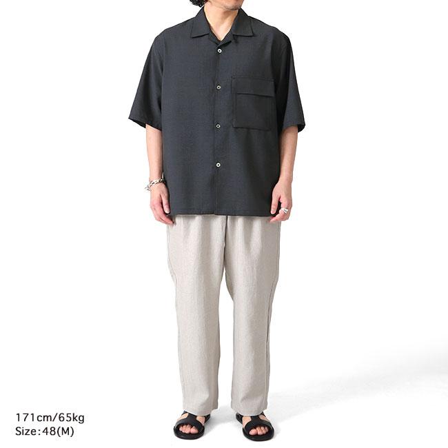 STILL BY HAND 24SS ウール・モヘア混半袖シャツ SH01242 STILL BY HAND スティルバイハンド オープンカラーシャツ SH01242 半袖