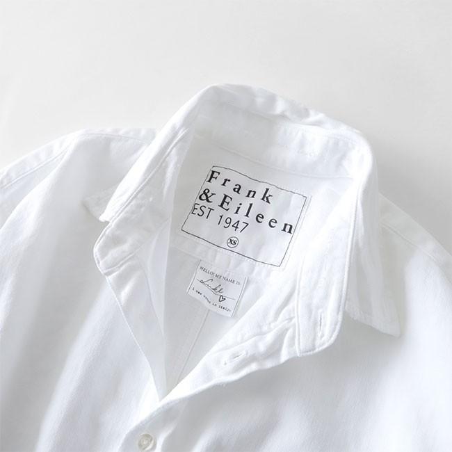 Frank&Eileen ルーク　ホワイトダンガリー　 ダメージ加工シャツ Frank&Eileen ルーク ホワイトダンガリー ダメージ加工シャツ