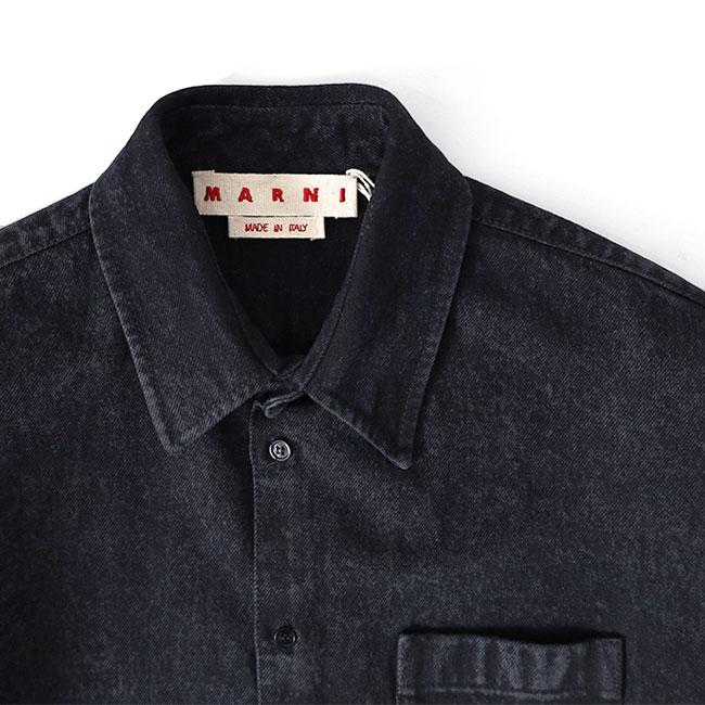 SALE] MARNI マルニ ブリーチ デニムシャツ CUJU0061A2 USCV35 黒