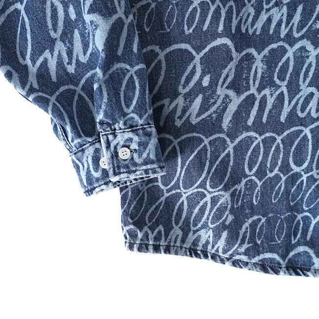 MARNI マルニ Marni Scribble 総柄 ブリーチ デニムシャツ MARNI マルニ Marni Scribble 総柄 ブリーチ デニムシャツ