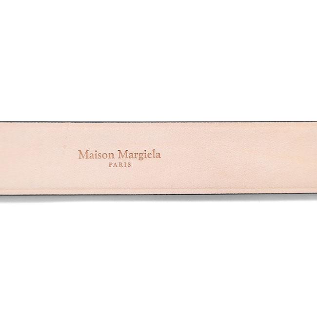 Maison Margiela メゾンマルジェラ メタルバックル レザーベルト SA1TP0020 P8832 黒 メンズ ギフト プレゼントの画像