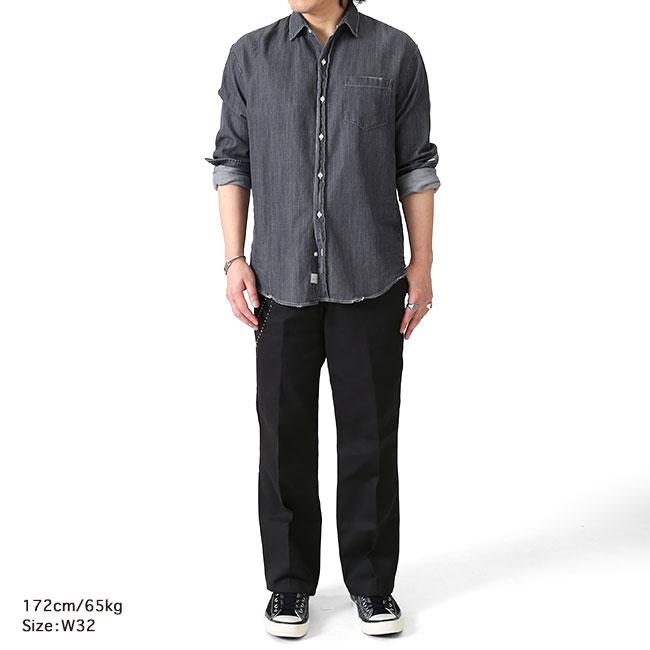 HTC × Dickies エイチティーシー ディッキーズ DOUBLE CHAIN 874 フラワースタッズ ターコイズ ワークパンツ ブラック コラボ メンズの画像