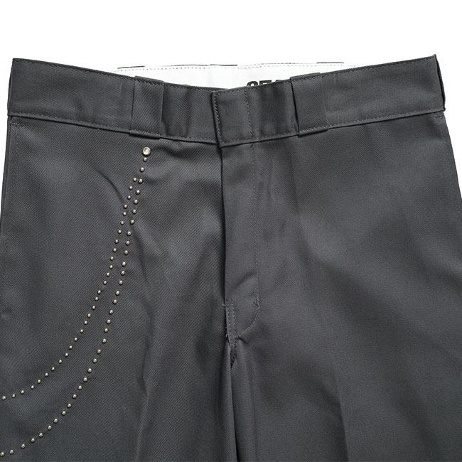 HTC × Dickies エイチティーシー ディッキーズ DOUBLE CHAIN 874 フラワースタッズ ターコイズ ワークパンツ チャコール コラボ メンズの画像