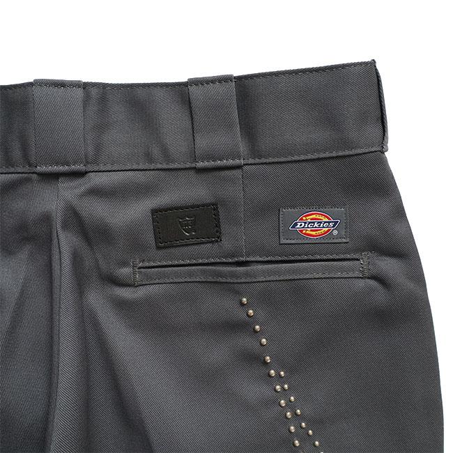 HTC × Dickies エイチティーシー ディッキーズ DOUBLE CHAIN 874 フラワースタッズ ターコイズ ワークパンツ チャコール コラボ メンズの画像