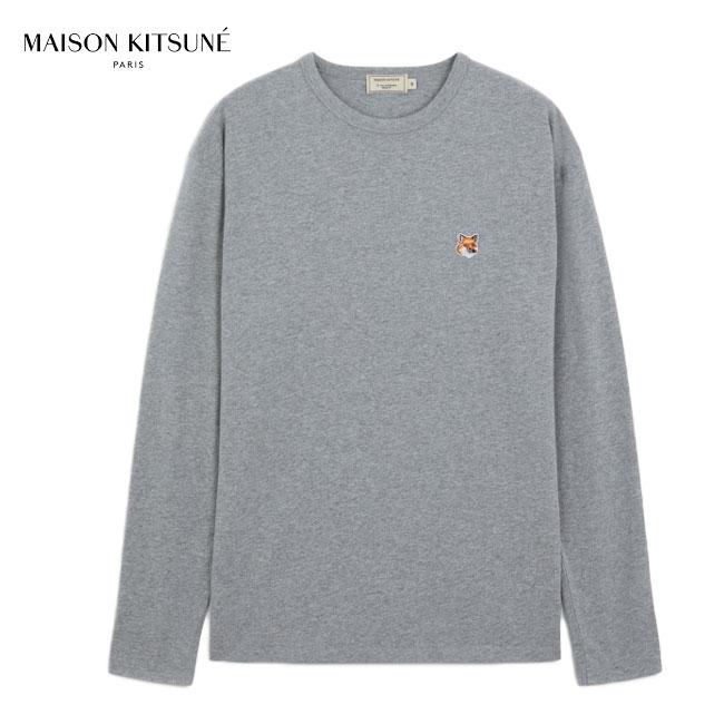 Maison Kitsune メゾンキツネ フォックスヘッドロゴ ロンT Maison Kitsune メゾンキツネ フォックスヘッドロゴ ロンT