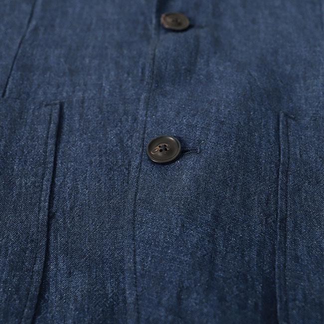 LARDINI ラルディーニ リネン 2B テーラード シャツジャケット LARDINI ラルディーニ リネン 2B テーラード シャツジャケット