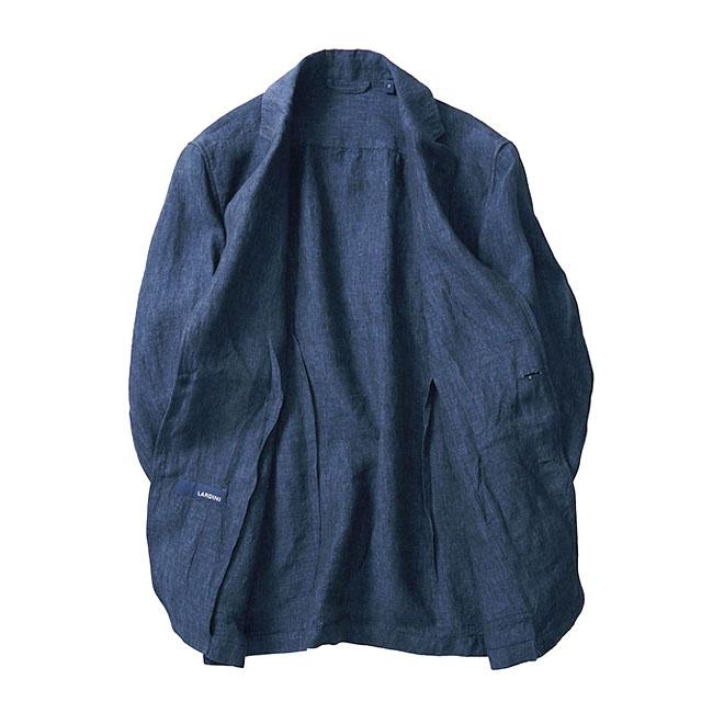 LARDINI ラルディーニ リネン 2B テーラード シャツジャケット LARDINI ラルディーニ リネン 2B テーラード シャツジャケット