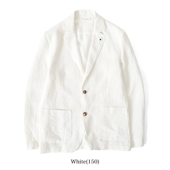 LARDINI ラルディーニ リネン 2B テーラード シャツジャケット LARDINI ラルディーニ リネン 2B テーラード シャツジャケット