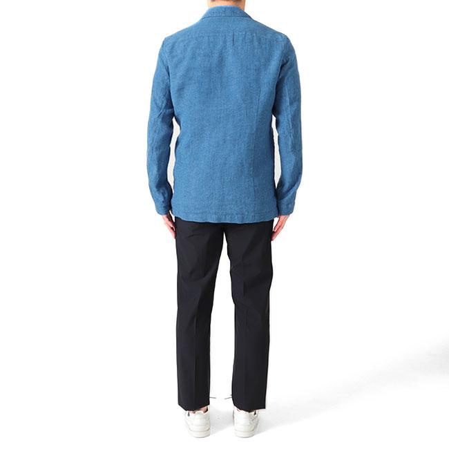 LARDINI ラルディーニ リネン 2B テーラード シャツジャケット LARDINI ラルディーニ リネン 2B テーラード シャツジャケット