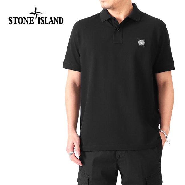 日本製・綿100% STONE ISLAND ストーンアイランド ポロシャツ L 黒