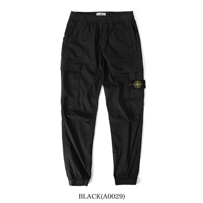 も*り様 Stone  ガーメントダイ　ブラックカーゴパンツ も*り様 Stone Island ガーメントダイ ブラックカーゴパンツ