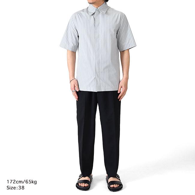 JIL SANDER ジルサンダー コットンポプリン ストライプシャツ J22DL0278 J45293 半袖シャツ メンズの画像