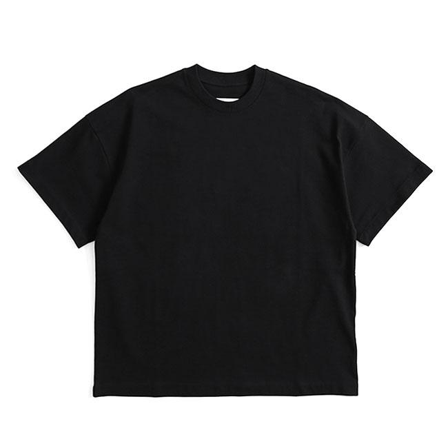JIL SANDER ジルサンダー ヘビーコットン ショルダーロゴ Tシャツ J22GC0195 J20244 黒 ブラック 半袖Tシャツ メンズ