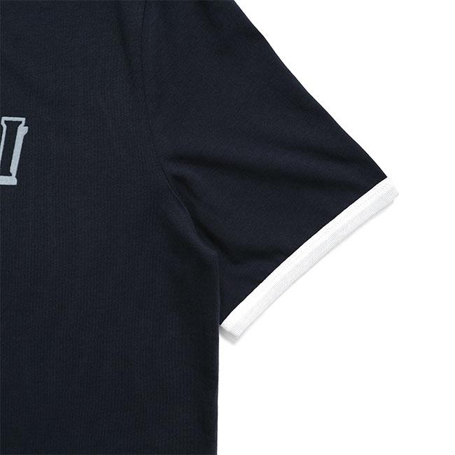 MARNI マルニ ロゴ トリムTシャツ HUMU0198MP USCY91 ネイビー 半袖Tシャツ リンガーTシャツ メンズ レディースの画像