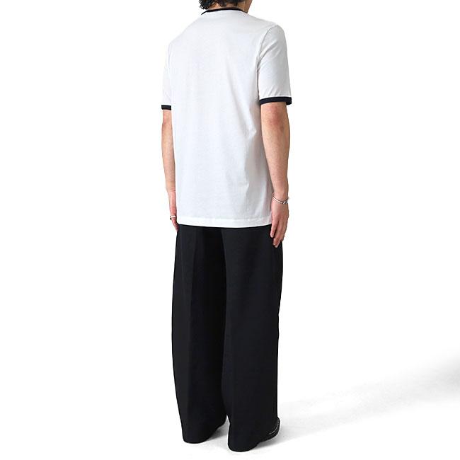 MARNI マルニ ロゴ トリムTシャツ HUMU0198MP USCY91 白 ホワイト 半袖Tシャツ リンガーTシャツ メンズ レディースの画像