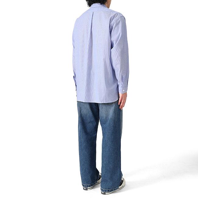 STILL BY HAND スティルバイハンド ストライプ バンドカラーシャツ