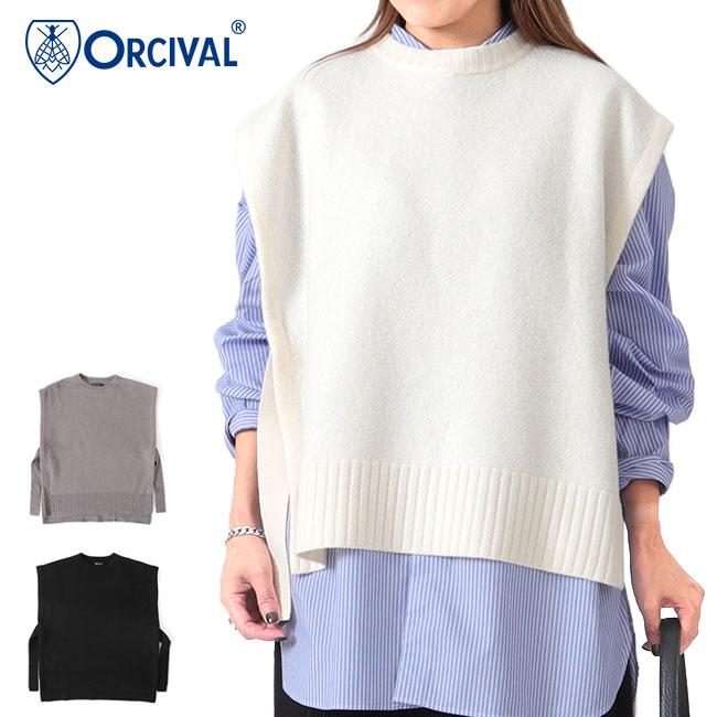 TIME SALE] ORCIVAL オーシバル クルーネック ウールニット ケープ