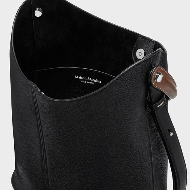 Maison Margiela メゾンマルジェラ ハンドバッグ レザー ブラック Maison Margiela メゾンマルジェラ ドレサージュ ホーボー レザー
