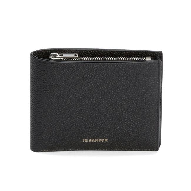 JIL SANDER ジルサンダー エンボスロゴ グレインレザー 2つ折り レザー