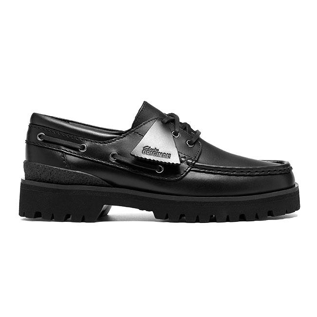 Clarks Originals BoTT ブラックデッキシューズ CLARKS クラークス Yukoner Boat ユーコナー ボート レザー デッキ