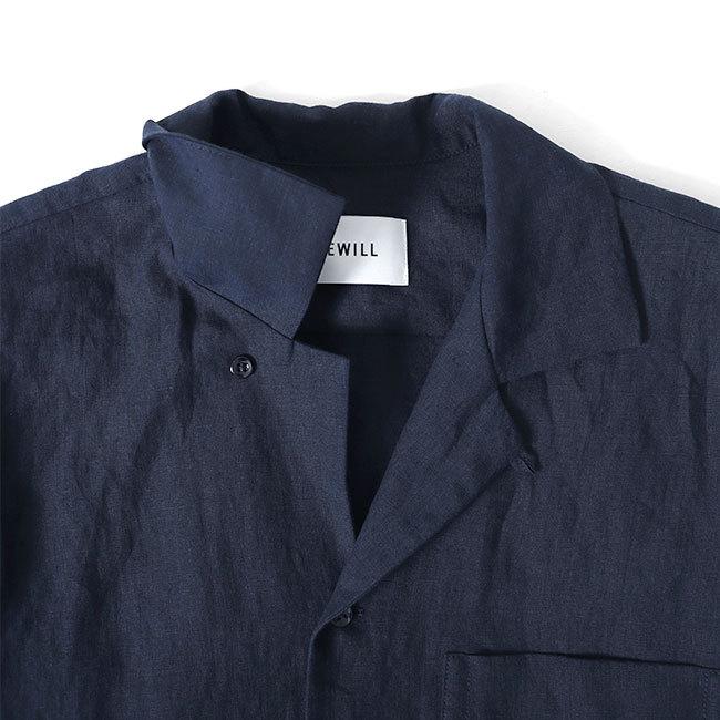 SALE] WE WILL ウィーウィル リネン オープンカラーシャツ W-008-5006
