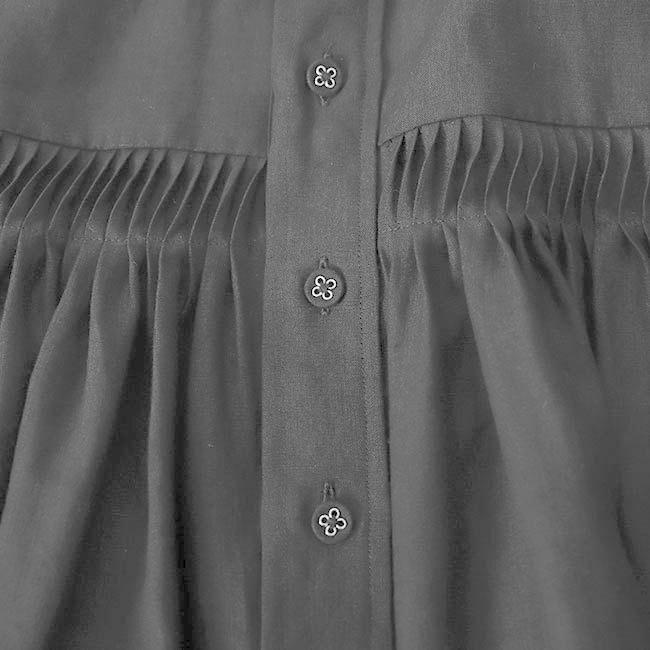 Scye サイ リネン ピンタックブラウス 1222-31016 ギャザーシャツ