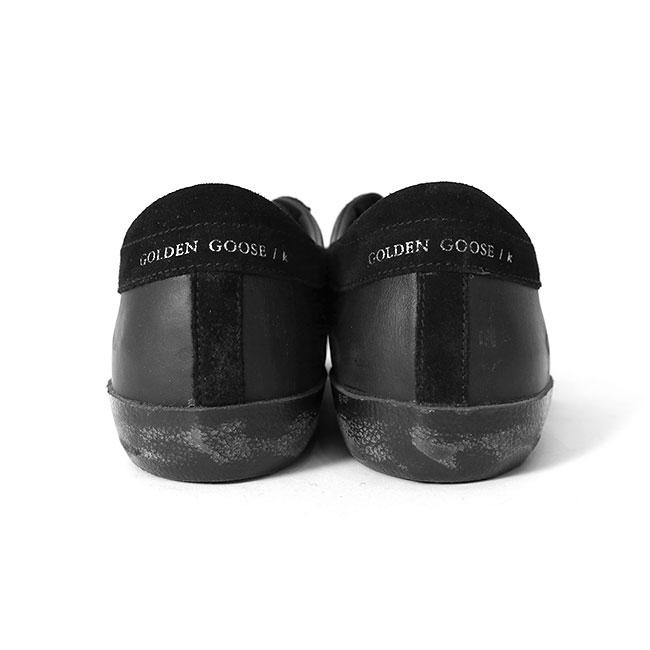 Golden Goose ゴールデングース SUPERSTAR スーパースター レザースニーカー GMF00101.F007991.90100 シューズ 黒 ブラック メンズの画像
