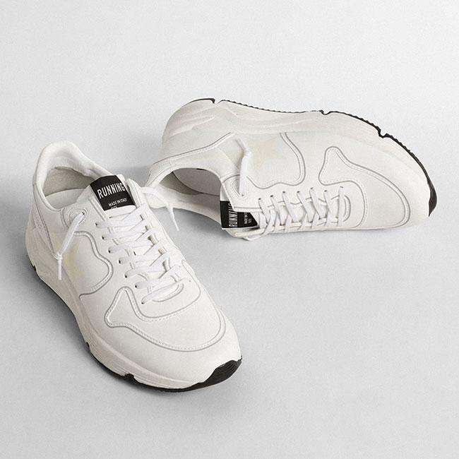 Golden Goose ゴールデングース RUNNING SOLE ランニングソール スニーカー GMF00126.F003953.10100 白 ホワイト 厚底 シューズ メンズの画像
