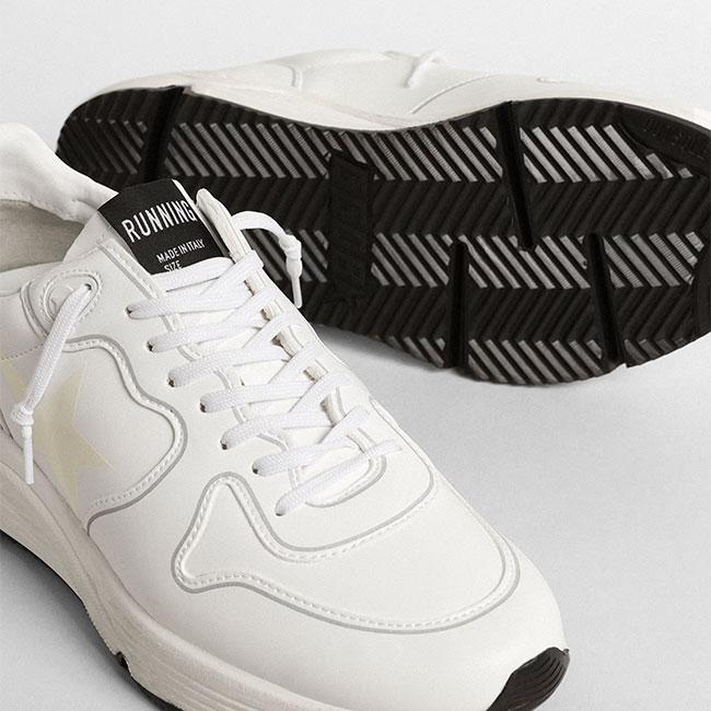 Golden Goose ゴールデングース RUNNING SOLE ランニングソール スニーカー GMF00126.F003953.10100 白 ホワイト 厚底 シューズ メンズの画像