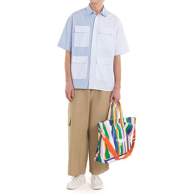 Maison Kitsune メゾンキツネ マルチストライプ フォックスロゴ 2WAY